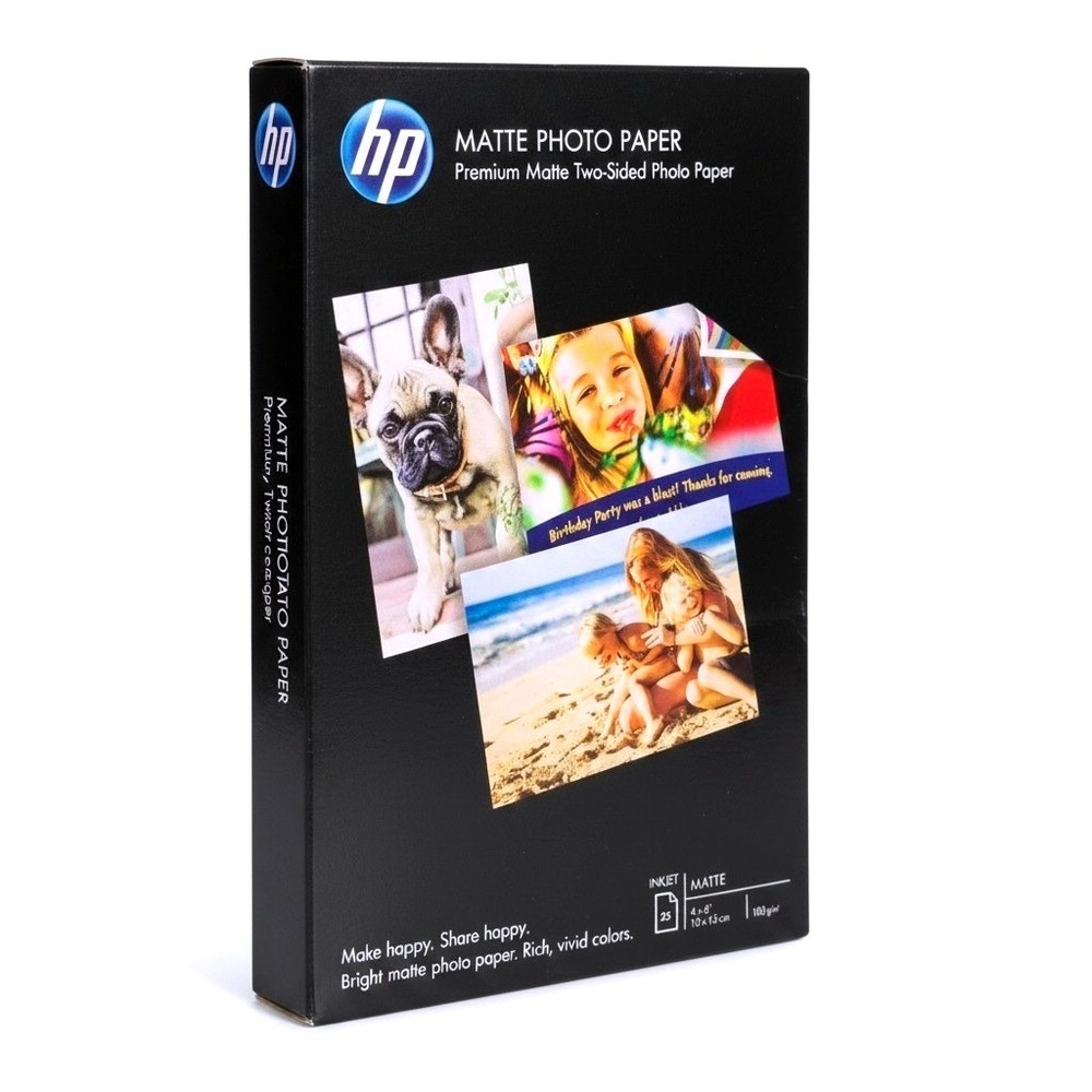HP Premium Matte Two-Sided‎ Photo Paper 4x6 25 Sheets 180g 6QH46A Inkjet Printer